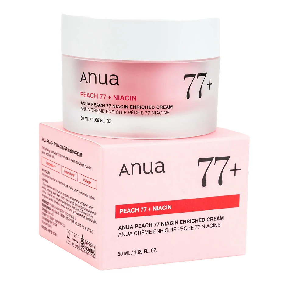 Обогащённый увлажняющий крем Anua Peach 77 Niacin Enriched Cream, 50 мл