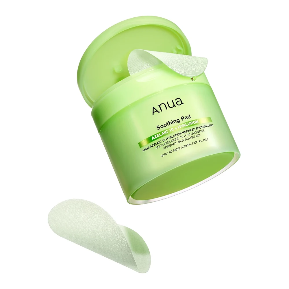 Успокаивающие пэды против покраснений Anua Azelaic 10 Hyaluron Redness Soothing Pad, 230 мл, 90 пэдов