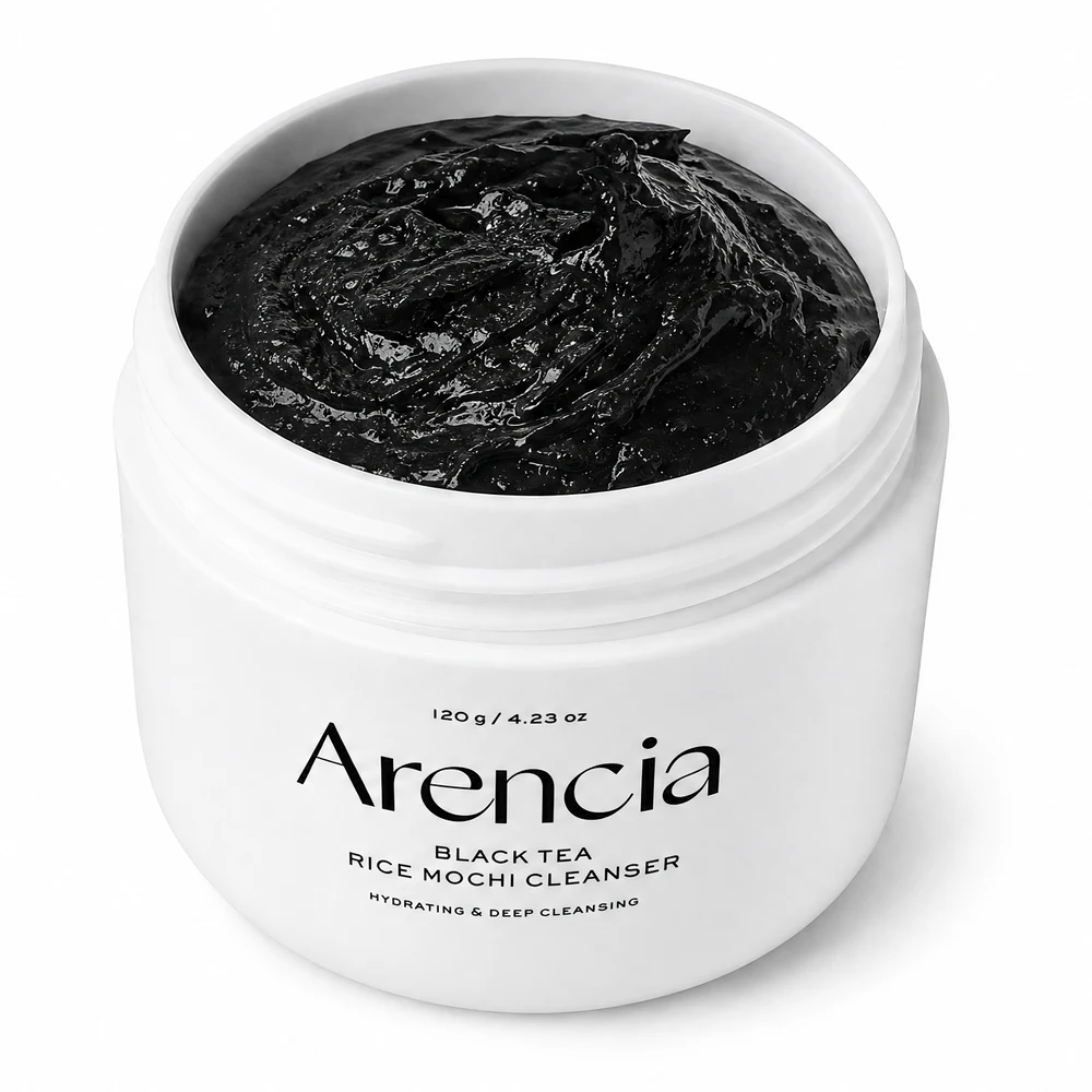 Очищающее средство с чёрным чаем и углём Arencia Black Tea Rice Mochi Cleanser, 120 г