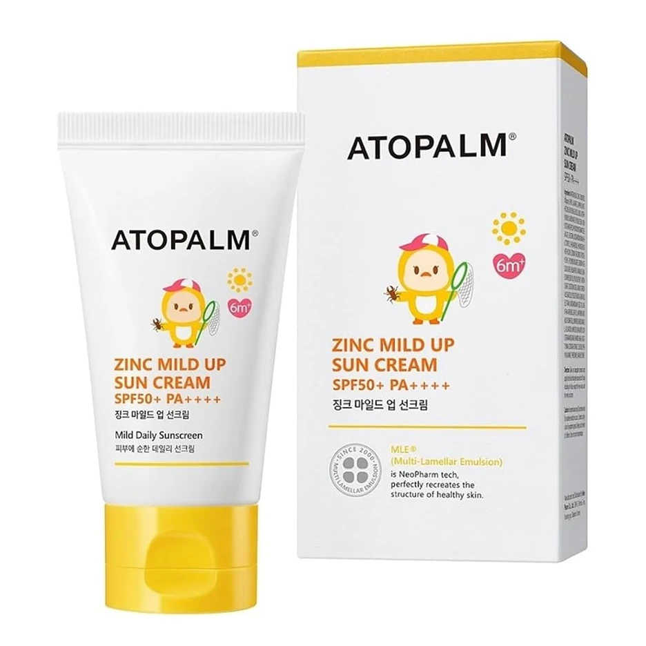 Минеральный солнцезащитный крем ATOPALM Zinc Mild Up Sun Cream SPF50+ PA++++, 65 г