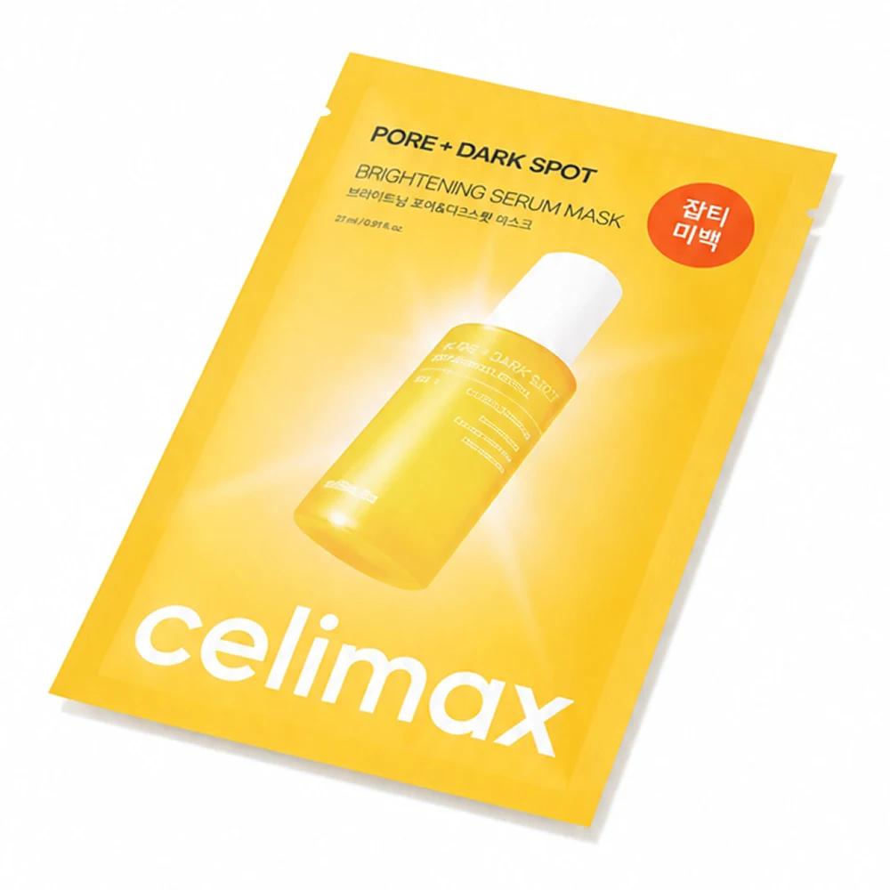 Осветляющие тканевые маски Celimax Pore+Dark Spot Brightening Serum Mask, 27 мл × 10 шт.