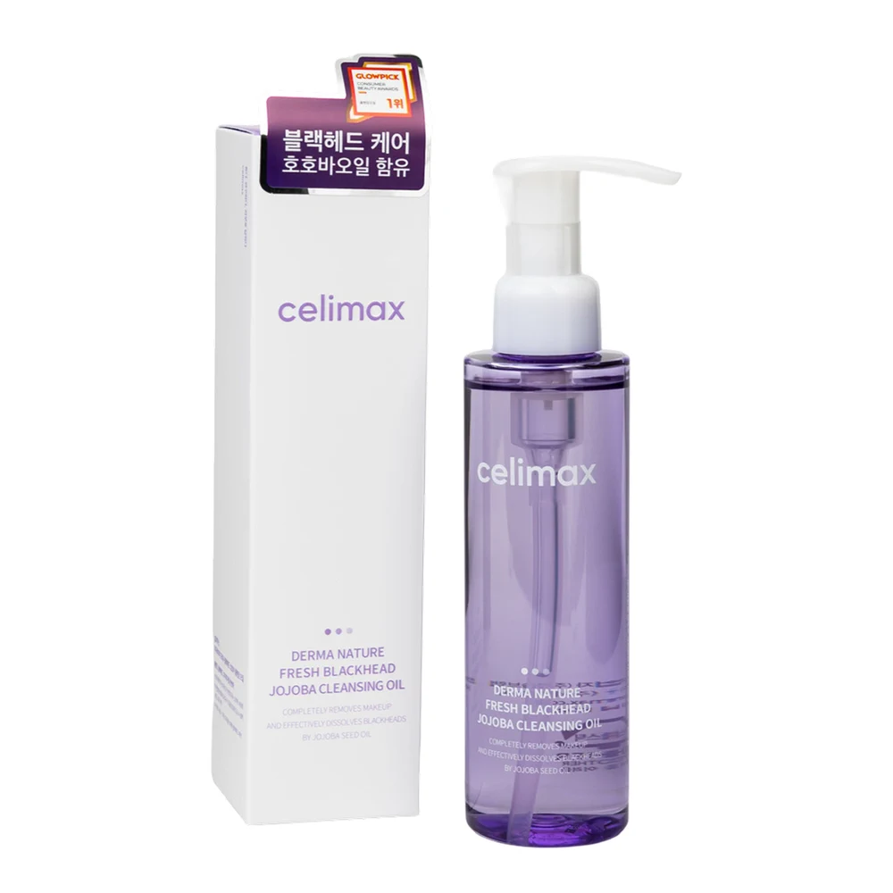 Лёгкое гидрофильное масло с жожоба Celimax Derma Nature Fresh Blackhead Jojoba Cleansing Oil, 150 мл