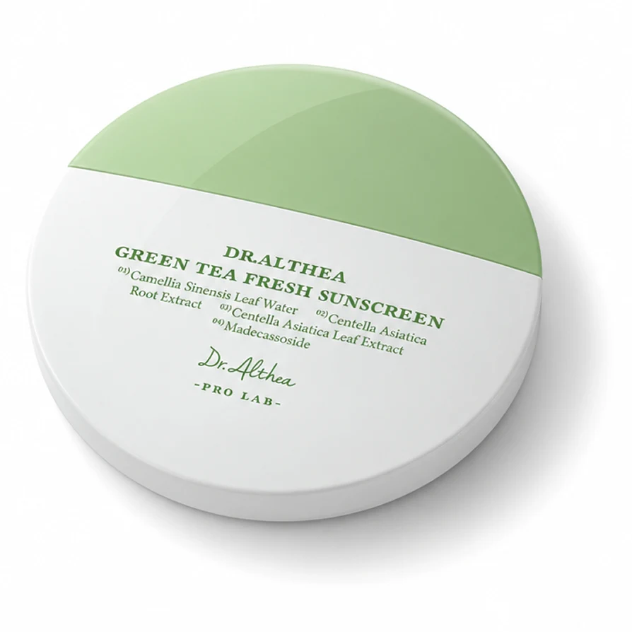 Успокаивающий солнцезащитный крем Dr.Althea Green Tea Fresh Sunscreen SPF50+ PA++++, 45 мл