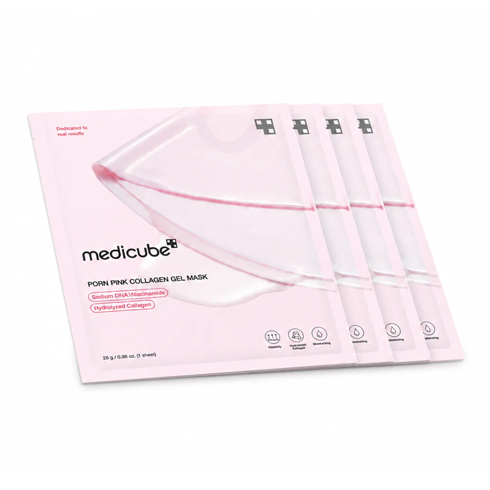 Увлажняющая — маска для лица Medicube PDRN Pink Collagen Gel Mask, 28 г × 4 шт.