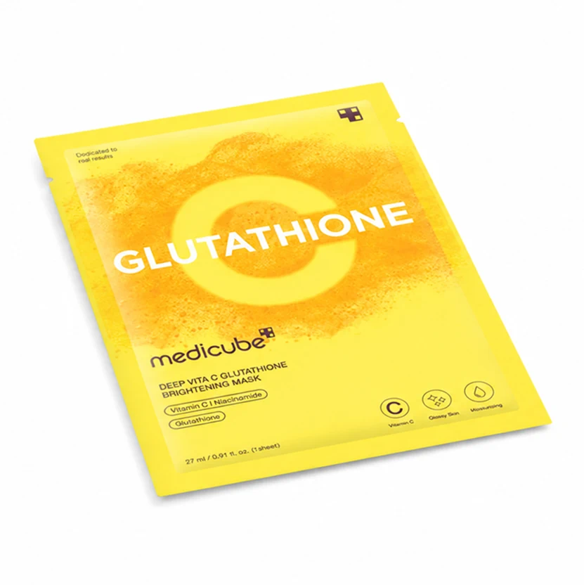 Уход для сияния — маска для лица Medicube Deep Vita C Glutathione Brightening Mask, 27 мл × 1 шт.