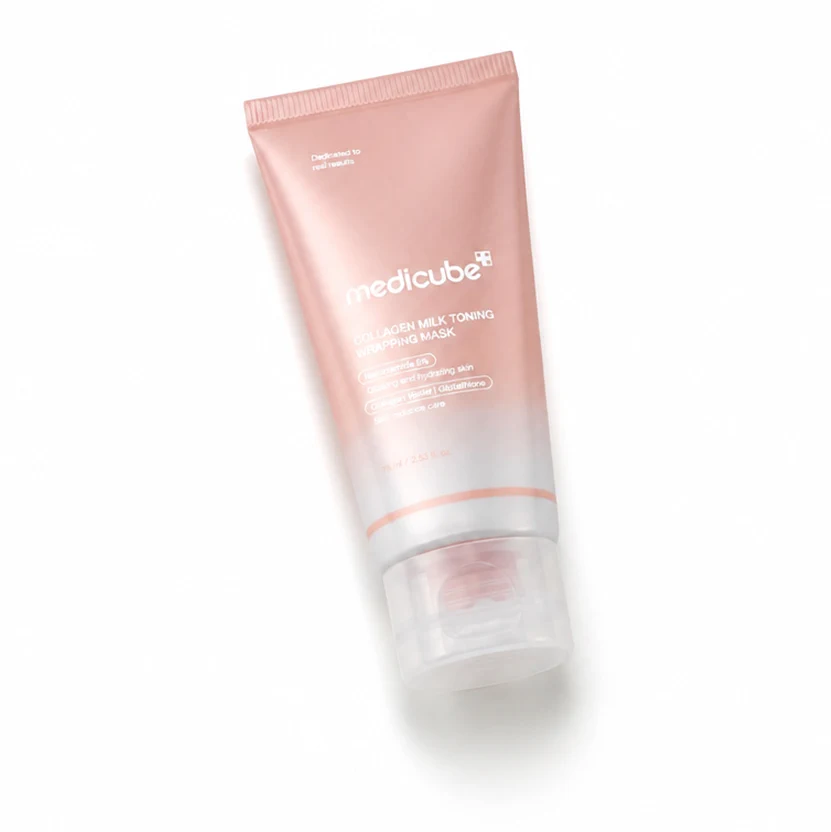 Увлажняющая — ночная маска Medicube Collagen Milk Toning Wrapping Mask, 75 мл