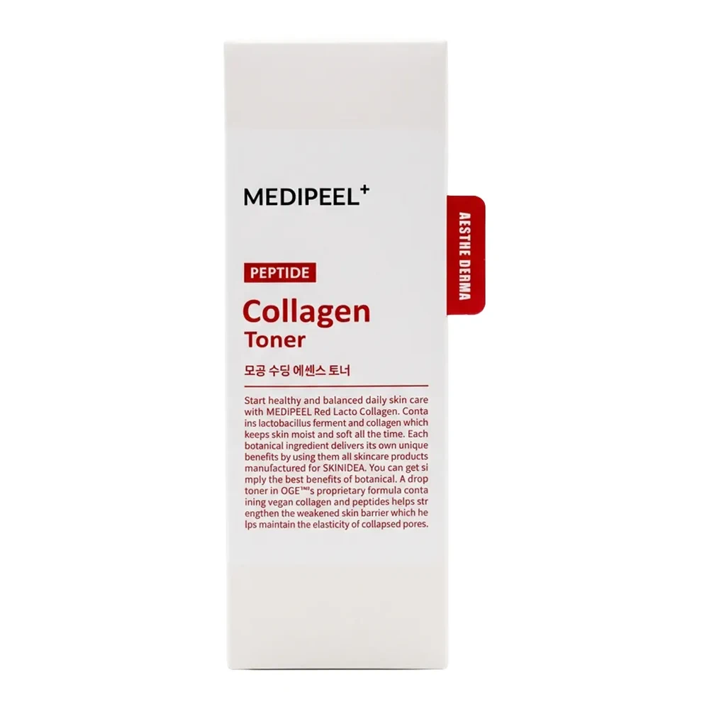 Для ухода за упругостью тонер для лица Medi-Peel Red Lacto Collagen Soothing Essence Toner, 200 мл