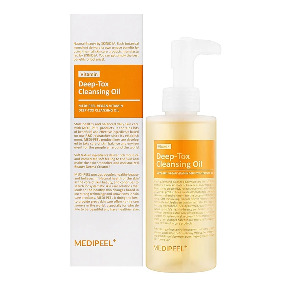 Для удаления макияжа гидрофильное масло Medi-Peel Vegan Vitamin Deep-Tox Cleansing Oil 200ml