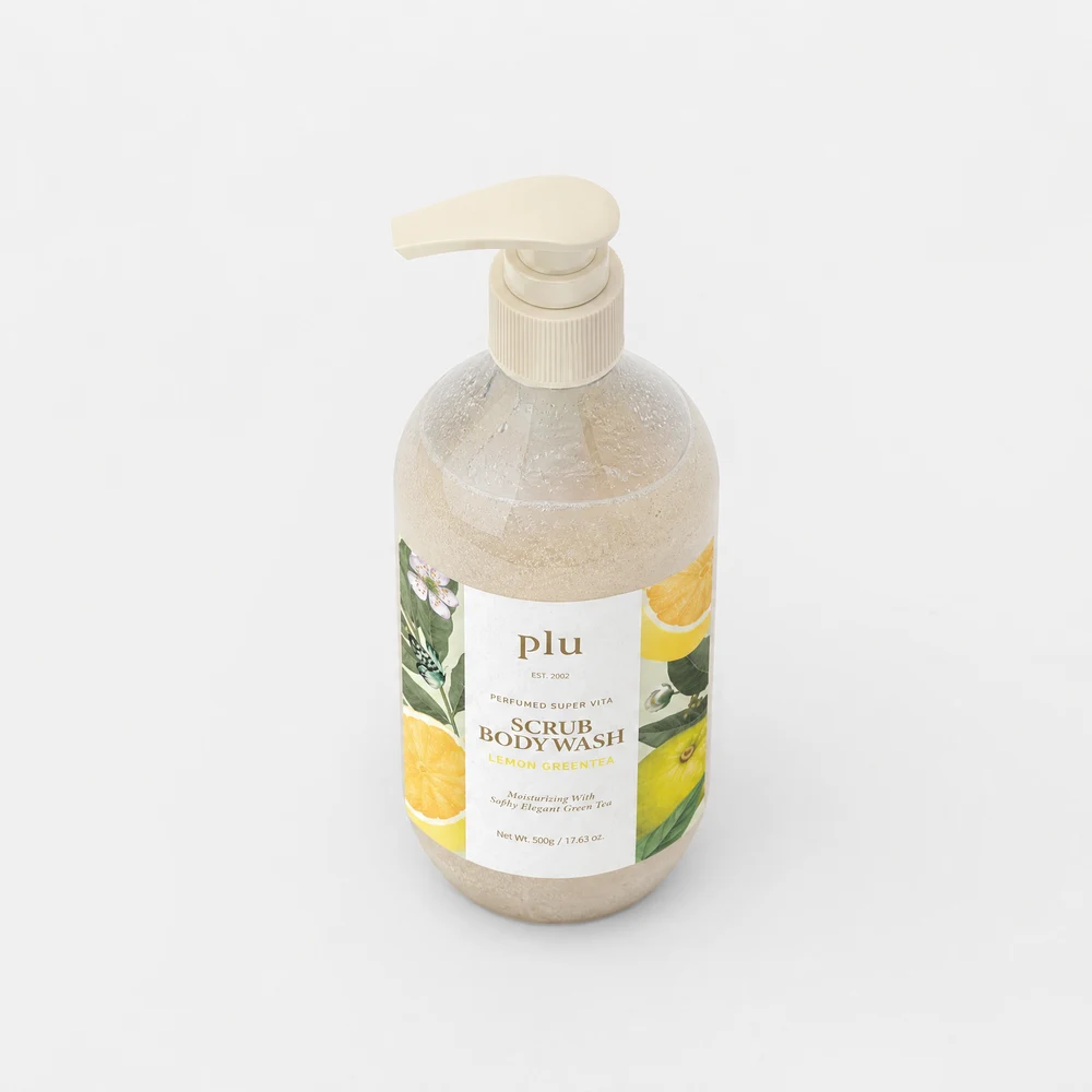 Парфюмированный скраб-гель для тела PLU Perfumed Super Vita Scrub Body Wash Lemon Green Tea, 500 мл
