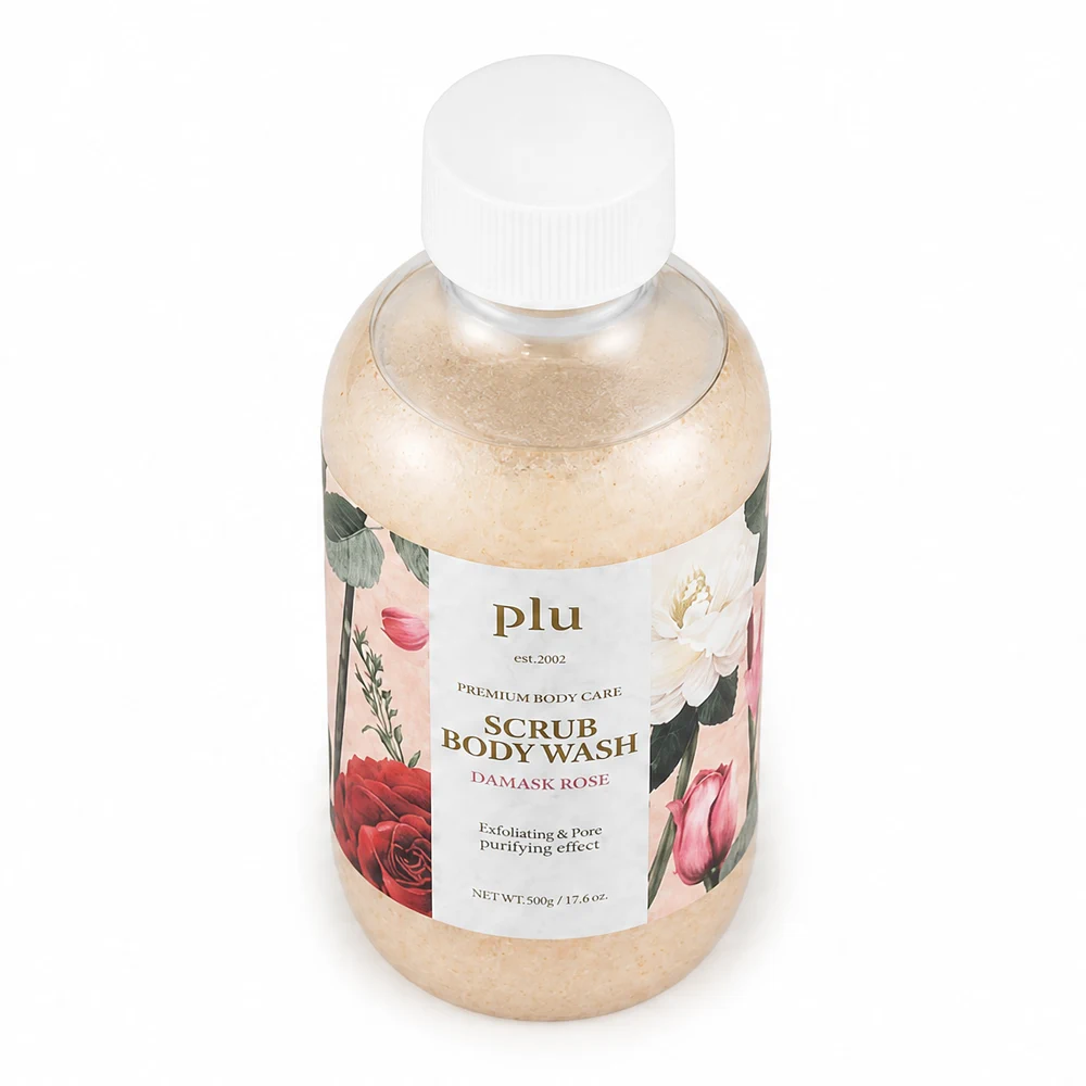 Парфюмированный скраб-гель для тела PLU Perfumed Super Vita Scrub Body Wash Damask Rose, 200 г