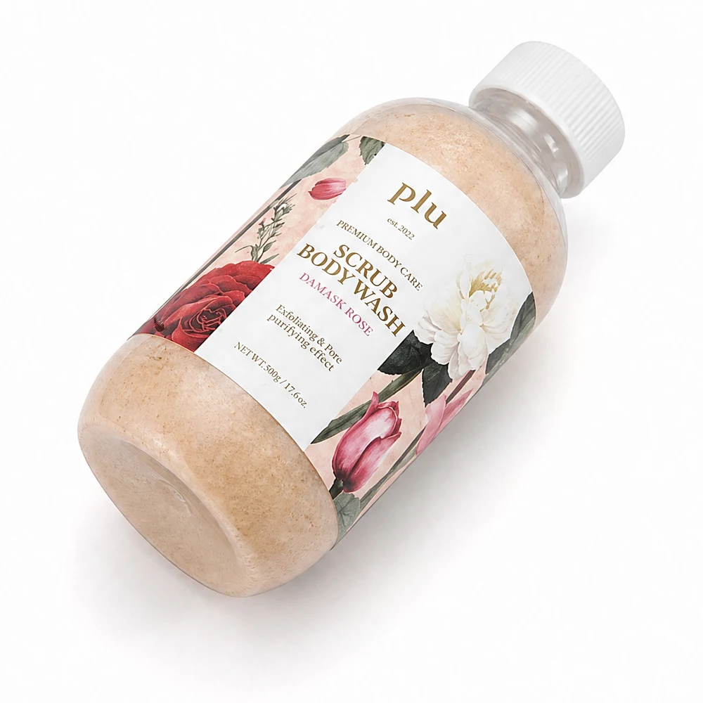 Парфюмированный скраб-гель для тела PLU Perfumed Super Vita Scrub Body Wash Damask Rose, 200 г