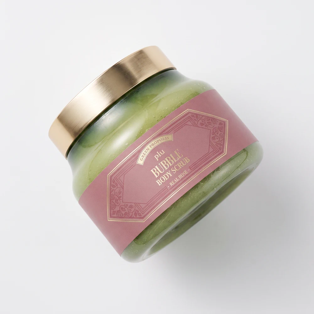 Пенный сахарный скраб для тела PLU Green Propolis Bubble Body Scrub Real Rose, 400 г