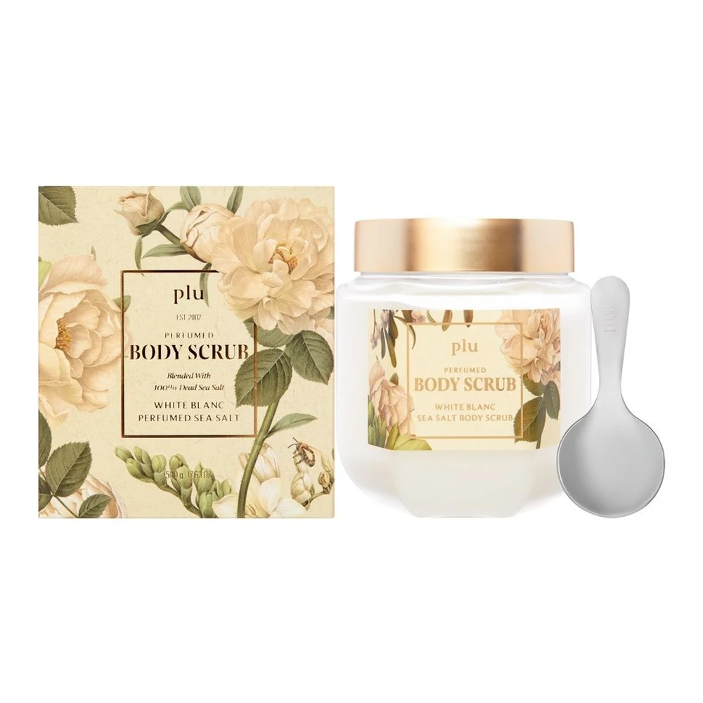 Парфюмированный солевой скраб для тела PLU Perfumed Sea Salt Body Scrub White Blanc, 500 мл