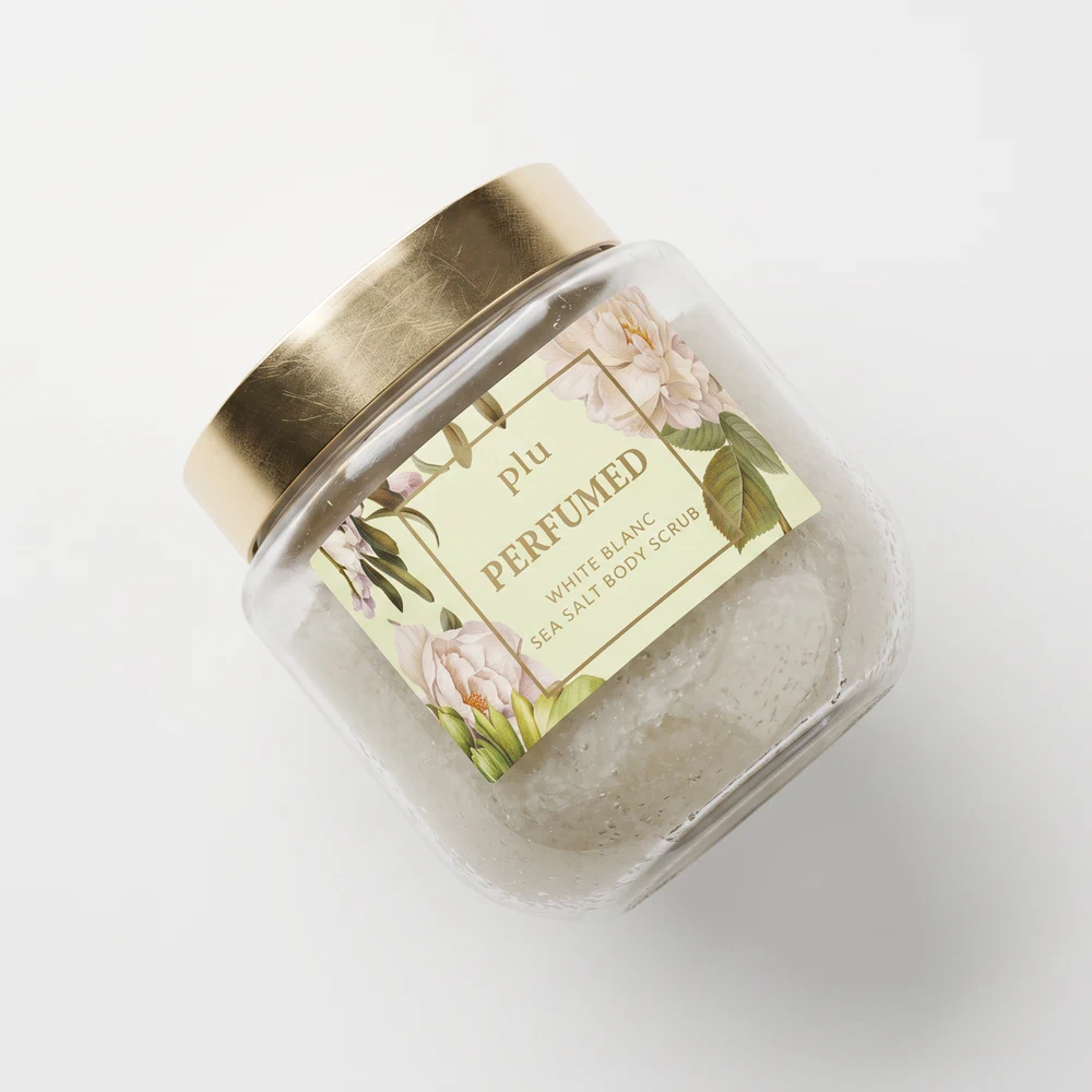Парфюмированный солевой скраб для тела PLU Perfumed Sea Salt Body Scrub White Blanc, 500 мл