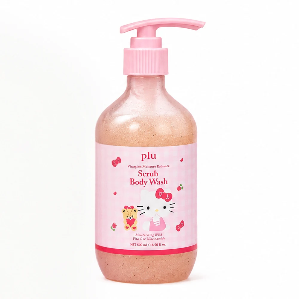 Скраб-гель для душа PLU x HELLO KITTY Vita-Glow Moisture Radiance Scrub Body Wash, 500 г