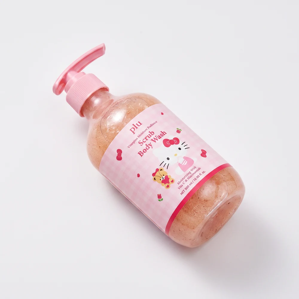 Скраб-гель для душа PLU x HELLO KITTY Vita-Glow Moisture Radiance Scrub Body Wash, 500 г