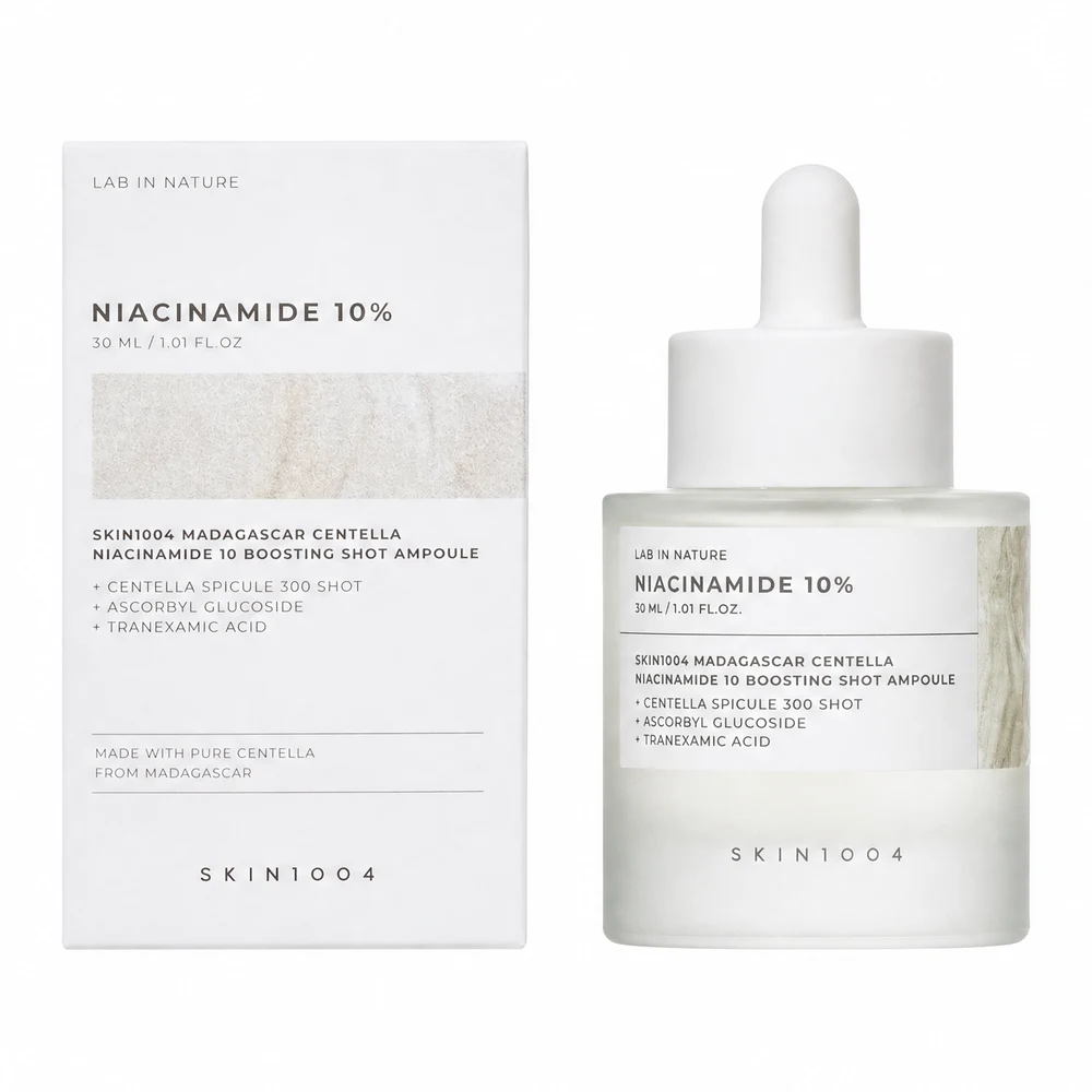 Выравнивание тона — концентрированная сыворотка SKIN1004 Madagascar Centella Niacinamide 10 Boosting Shot Ampoule, 30 мл
