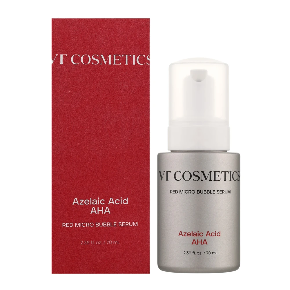 Пузырьковая сыворотка с азелаиновой кислотой VT Cosmetics AZ AHA Red Micro Bubble Serum, 70 мл